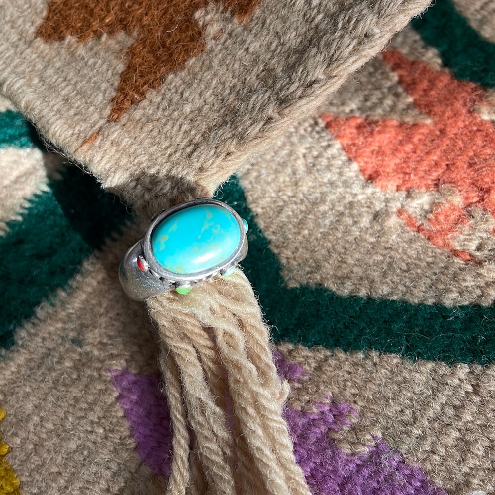 Silver and Turquoise Ladies Ring